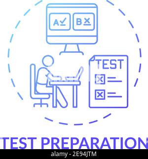 Symbol für das Konzept der Testvorbereitung Stock Vektor