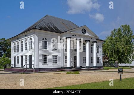 Neveh Shalom Synagoge aus dem 18. Jahrhundert, Synagoge der Ashkenazi Gemeinde im Stadtzentrum von Paramaribo, Surinam / Surinam Stockfoto