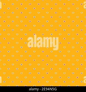 Pollka Punkte Stil Herzen nahtlose Vektor-Muster Stock Vektor