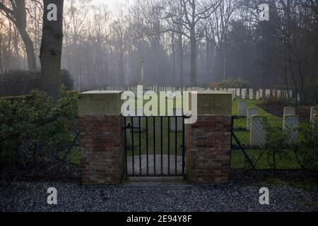 Ploegsteert Holz Militärfriedhof des Weltkrieges I. Ploegsteert, Henegouwen, Belgien, Europa. Foto V.D. Stockfoto