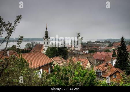 Panoramablick auf Zemun von Gardos Stockfoto