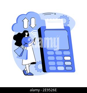 Cloud POS Abstract Concept Vector Illustration. Stock Vektor