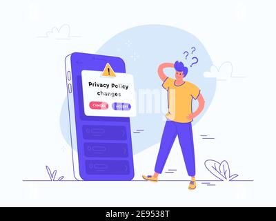 Warnmeldesymbol in der Handy-App. Stock Vektor
