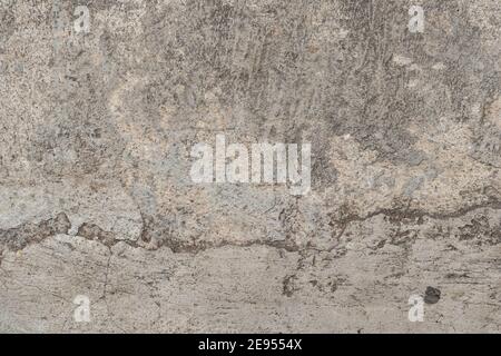 Zementboden mit kreisförmigen Raum Hintergrund und Textur. Alte Bodenbeton, die gesprungen und zerkratzt sind mit Platz für Text. Stockfoto