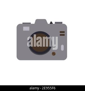 Fotokamera einfache flache Art Vektor trendige Illustration Zubehör für Reise, Reisen, Cliparts für Grußkarten, Einladungen, Sommer Urlaub Design Stock Vektor