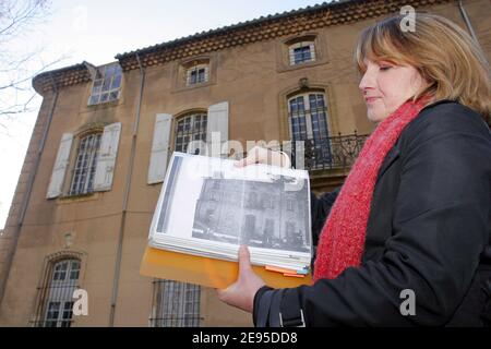 Paul Cezannes Vaterhaus, 'Le Jas de Boufan', wo Cezanne 40 Jahre in Aix-en-Provence, Südfrankreich, lebte. Der 100. Todestag des impressionistischen Malers findet am 22 2006. Oktober statt. Foto von Gerald Holubowicz/ABACAPRESS.COM Stockfoto