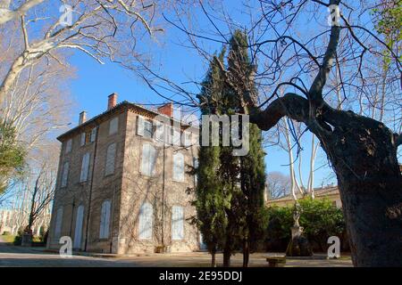 Paul Cezannes Vaterhaus, 'Le Jas de Boufan', wo Cezanne 40 Jahre in Aix-en-Provence, Südfrankreich, lebte. Der 100. Todestag des impressionistischen Malers findet am 22 2006. Oktober statt. Foto von Gerald Holubowicz/ABACAPRESS.COM Stockfoto