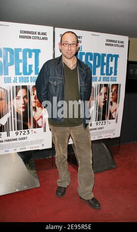 Der französische Schauspieler Olivier Gourmet nimmt am 13. Februar 2006 an der Premiere von "Sauf le respect que je vous dois" im UGC Les Halles Theatre in Paris Teil. Foto von Denis Guignebourg/ABACAPRESS.COM Stockfoto