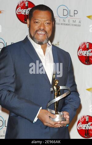 Laurence Fishburne wird am 16. März 2006 mit dem "Distinguished Decade of Achievement in Film" Award bei den ShoWest Awards 2006 in Las Vegas, NV, USA, ausgezeichnet. Foto von Lionel Hahn/ABACAPRESS.COM Stockfoto