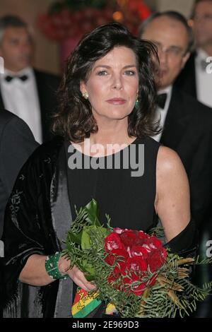 Prinzessin Caroline von Monaco, trägt Chanel, abgebildet auf dem Rosenball 2006 im Monte-Carlo Sporting Club, am 25. März 2006 in Monaco. Foto von Nebinger-Orban/ ABACAPRESS.COM Stockfoto