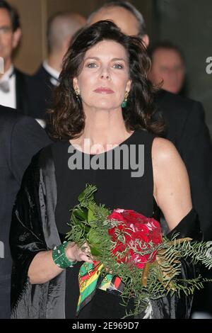 Prinzessin Caroline von Monaco, trägt Chanel, abgebildet auf dem Rosenball 2006 im Monte-Carlo Sporting Club, am 25. März 2006 in Monaco. Foto von Nebinger-Orban/ ABACAPRESS.COM Stockfoto