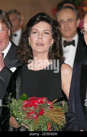 Prinzessin Caroline von Monaco, trägt Chanel, abgebildet auf dem Rosenball 2006 im Monte-Carlo Sporting Club, am 25. März 2006 in Monaco. Foto von Nebinger-Orban/ ABACAPRESS.COM Stockfoto