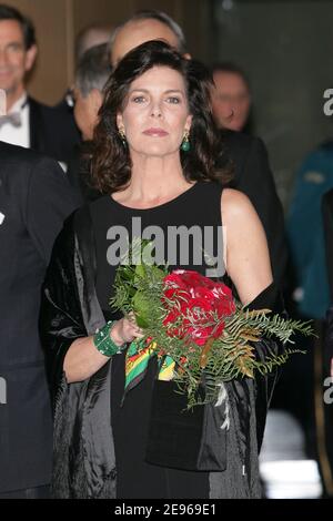 Prinzessin Caroline von Monaco, trägt Chanel, abgebildet auf dem Rosenball 2006 im Monte-Carlo Sporting Club, am 25. März 2006 in Monaco. Foto von Nebinger-Orban/ ABACAPRESS.COM Stockfoto