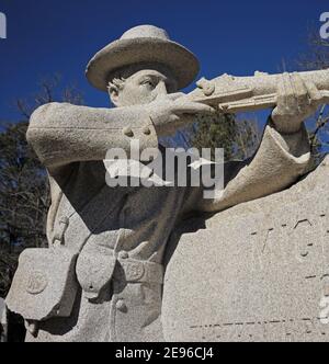 Denkmal für Michigan Infanterie in der Schlacht von Chickamauga, GA. Stockfoto