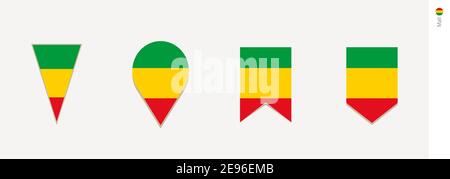 Mali Flagge in vertikaler Ausführung, Vektorgrafik. Stock Vektor