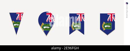 Flagge der Britischen Jungferninseln in vertikaler Ausführung, Vektorgrafik. Stock Vektor