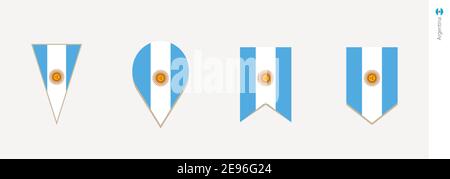 Argentinien Flagge in vertikalem Design, Vektor-Illustration. Stock Vektor