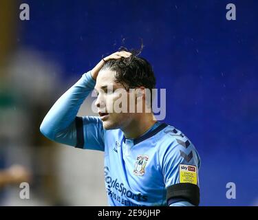 Birmingham, Großbritannien. Februar 2021. Callum OHare #11 von Coventry City in Birmingham, Großbritannien am 2/2/2021. (Foto von Simon Bissett/News Images/Sipa USA) Quelle: SIPA USA/Alamy Live News Stockfoto