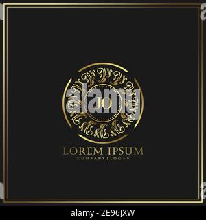 JO Initial Letter Luxury Logo Vorlage in Vektor für Restaurant, Royalty, Boutique, Café, Hotel, heraldic, Schmuck, Mode und andere Vektor illustrat Stock Vektor