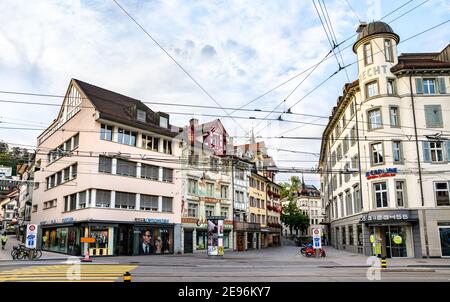 Architektur von St. Gallen in der Schweiz Stockfoto