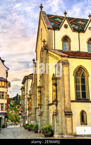 St. Laurenzen-Kirche in St. Gallen, Schweiz Stockfoto