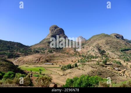 Ländliche Landschaften in der Region Tigray im Norden Äthiopiens. Stockfoto