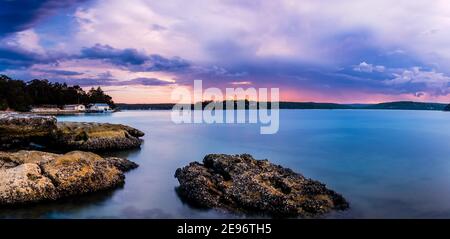 Sonnenuntergang Blick auf Darook Park in Cronulla Stockfoto