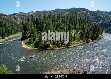 Rafting auf dem Grande Ronde River, Oregon. Stockfoto