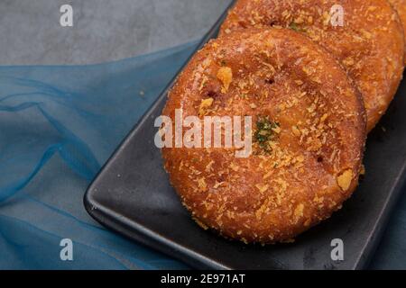 Verschiedene koreanische Donuts, Donuts Stockfoto