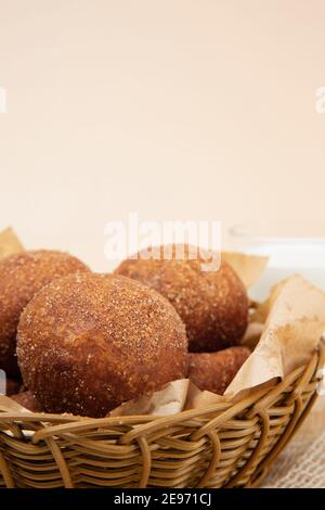 Verschiedene koreanische Donuts, Donuts Stockfoto