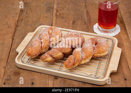 Verschiedene koreanische Donuts, Donuts Stockfoto