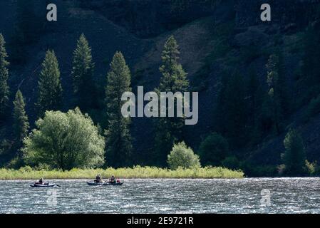 Rafting auf dem Grande Ronde River, Oregon. Stockfoto