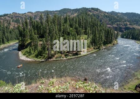 Rafting auf dem Grande Ronde River, Oregon. Stockfoto