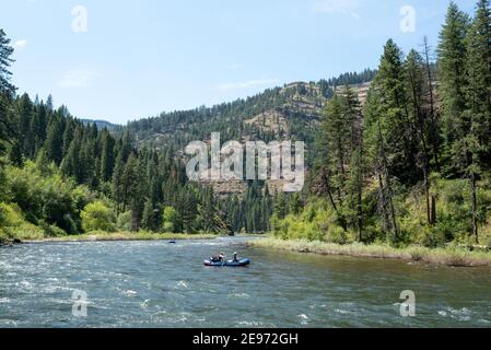 Rafting auf dem Grande Ronde River, Oregon. Stockfoto