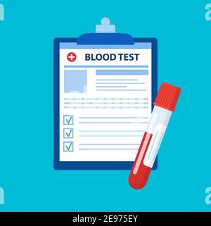 Behälter für Blutteströhrchen Stock Vektor