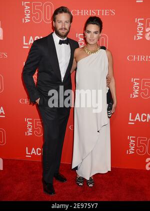 Los Angeles, USA. 18th April 2015. Armie Hammer und Wife Elizabeth Chambers 047 Quelle: Tsuni/USA/Alamy Live News Stockfoto