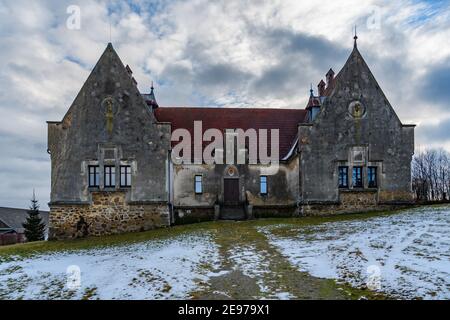 Hisotrisches Gebäude namens Jägerhaus in grossschoenau im unteren österreichische Region waldviertel Stockfoto