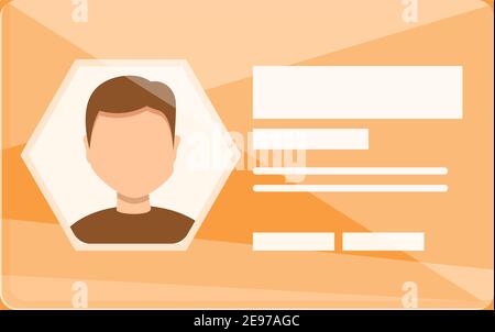 Symbol für ID-Karteninformationen. Cartoon von id-Karte Informationen Vektor-Symbol für Web-Design isoliert auf weißem Hintergrund Stock Vektor