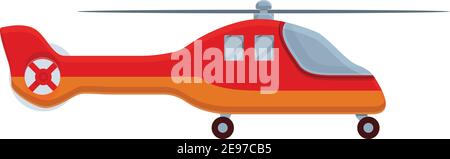 Symbol für Rettungshubschrauber für die Luft- Cartoon der Luft-und Raumfahrt Rettung Hubschrauber Vektor-Symbol für Web-Design isoliert auf weißem Hintergrund Stock Vektor