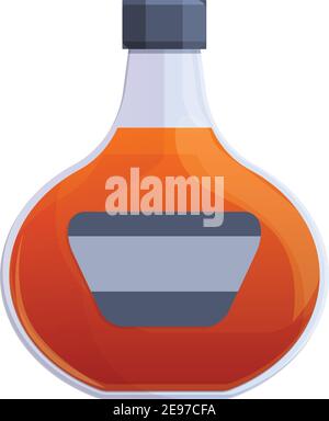 Symbol für die Bourbon-Topfflasche. Cartoon von Bourbon-Topf Flasche Vektor-Symbol für Web-Design isoliert auf weißem Hintergrund Stock Vektor