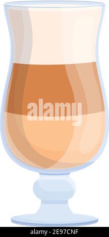Latte Cappuccino-Symbol. Cartoon von Latte Cappuccino Vektor-Symbol für Web-Design isoliert auf weißem Hintergrund Stock Vektor