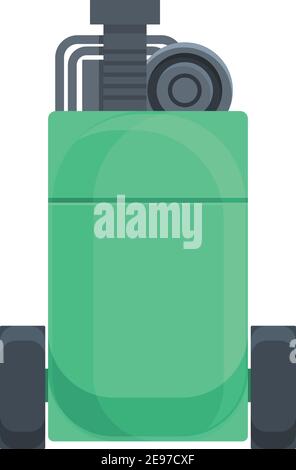 Symbol für den Leistungskompressor. Karikatur von Kompressor Vektor-Symbol für Web-Design isoliert auf weißem Hintergrund Stock Vektor