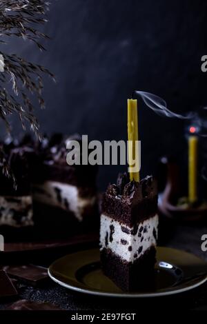 Ein Stück hausgemachter Torte. Stockfoto