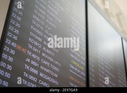 Abflughalle des Flughafens in Istanbul Stockfoto