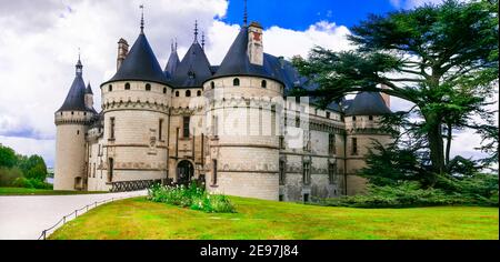 Chaumont-sur-Loire. Wunderbare Schlösser von Loire-Tal, Frankreich reisen und Wahrzeichen Stockfoto