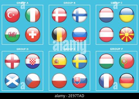 Fußball oder Fußball Nation Flagge Vektor Illustration isoliert Stock Vektor