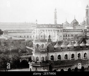 Ende 19th Jahrhundert Fotografie - große Imambara, Lucknow, Indien. Stockfoto