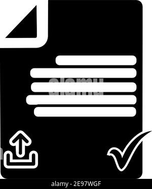 Symbolvektor zum Hochladen von Artikeln Stock Vektor