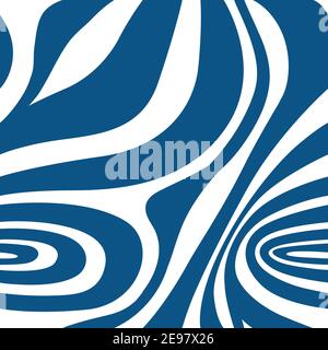 Schwarze und weiße Streifen . Vertikale Gekrümmte Linien . Stock Vektor