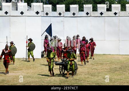 In der Stadt Surin, in Thailand -isan- gelegen, im November vom 20 bis zum 22 , im Jahr 2020 , "Elefant runder up Festival 2020" Stockfoto